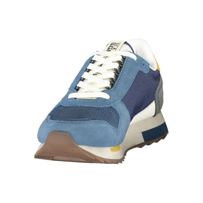Blue Polyester Men's Sneaker