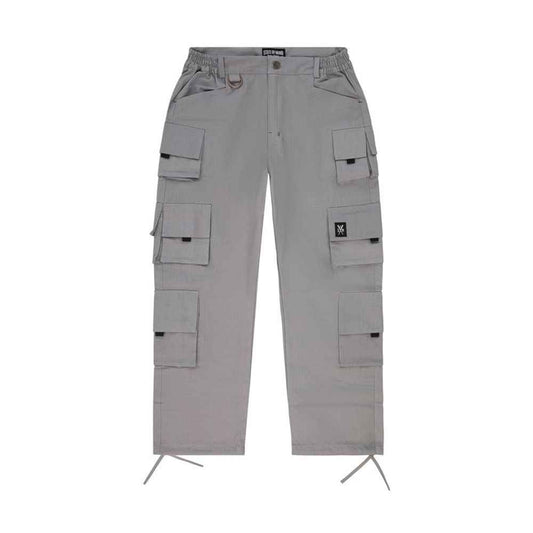Gray Cotton Cargo Pants