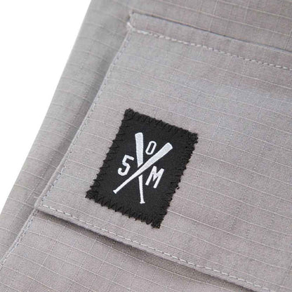 Gray Cotton Cargo Pants