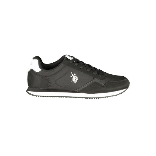 Black Polyurethane Men's Sneaker