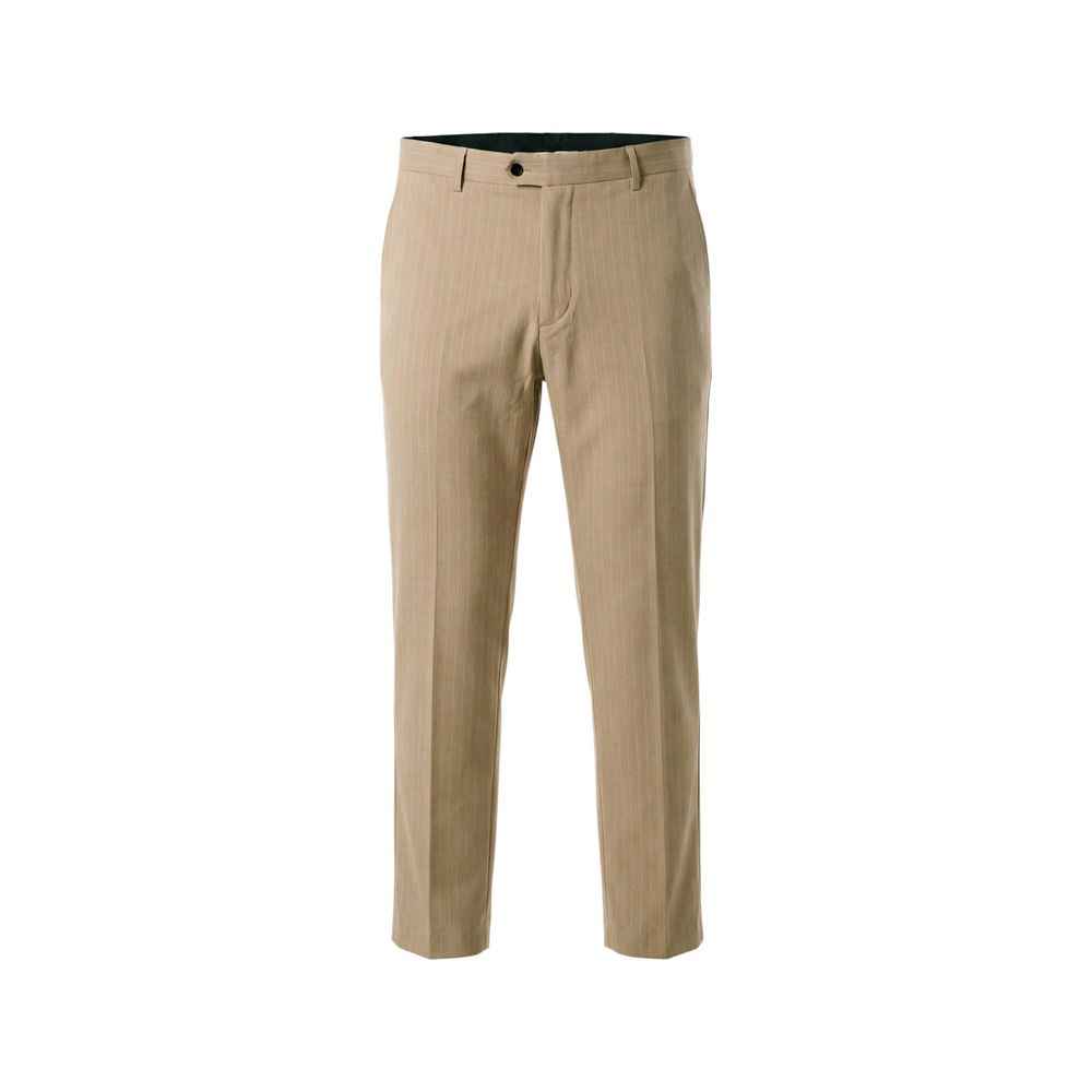 Beige Polyester Two-Piece Suit