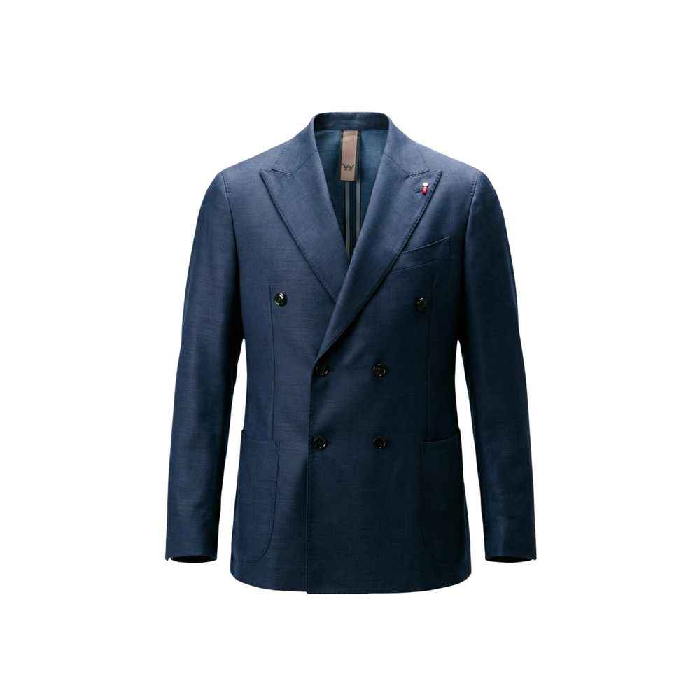 Blue Polyester Two-Piece Suit