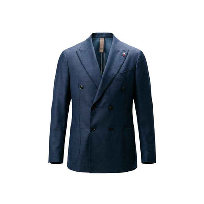 Blue Polyester Two-Piece Suit