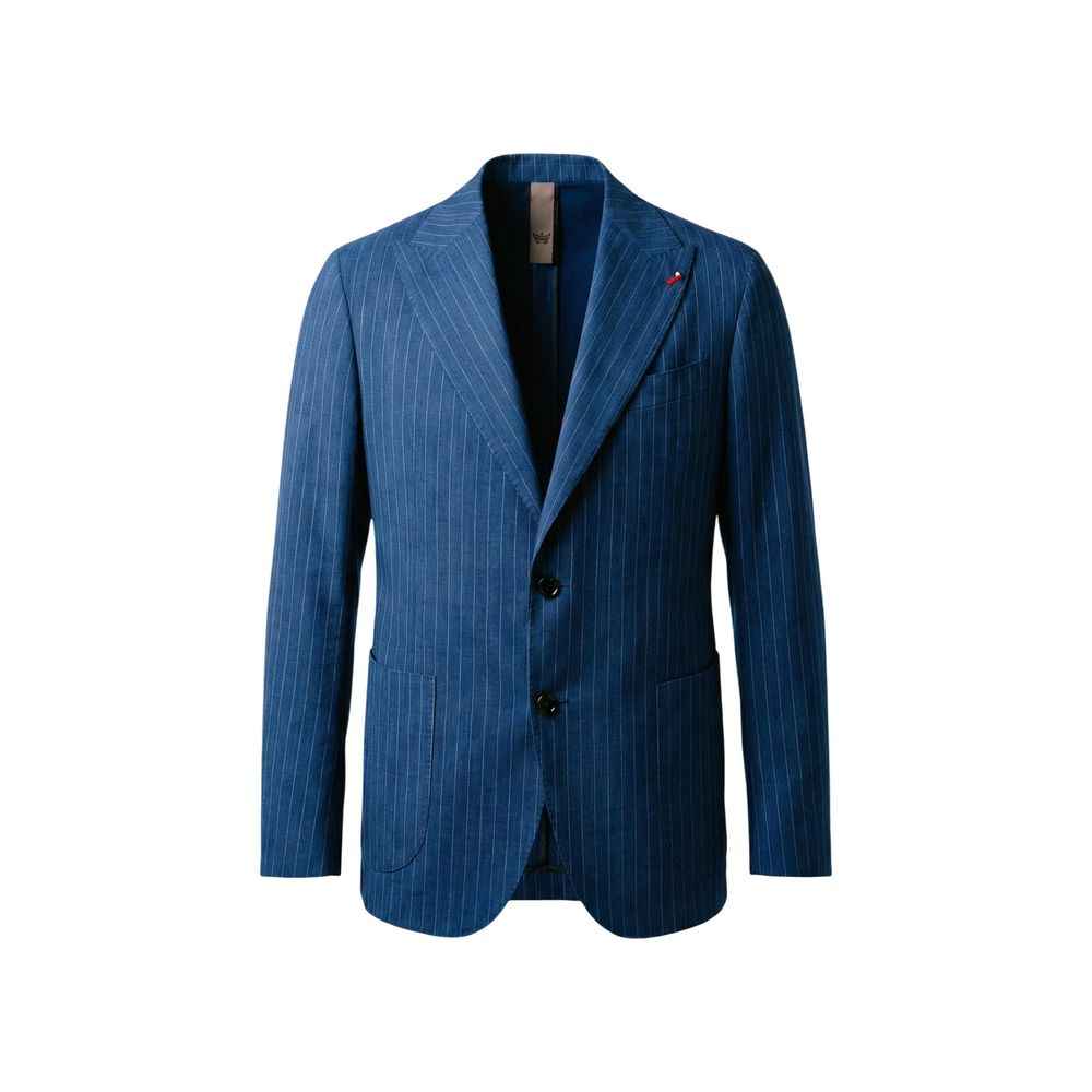Blue Polyester Two-Piece Suit