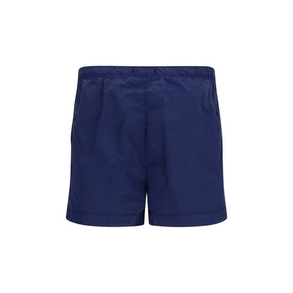 Blue Nylon Shorts