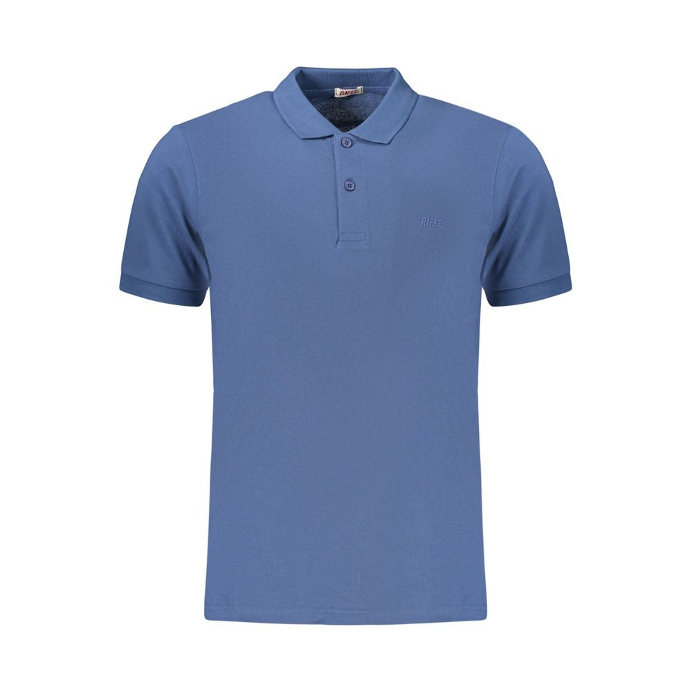Blue Cotton Men's Polo Shirt
