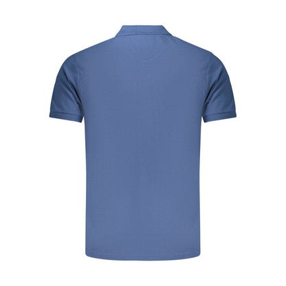 Blue Cotton Men's Polo Shirt