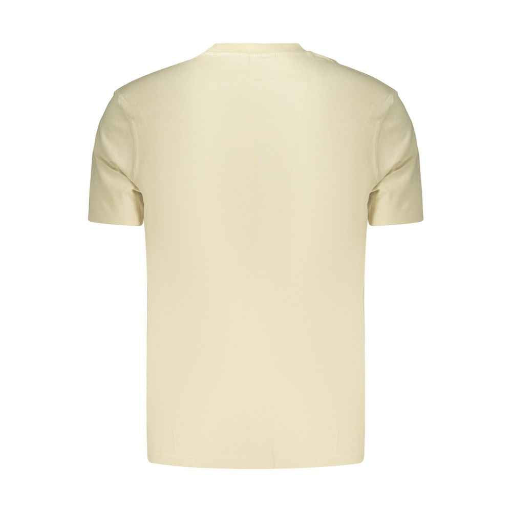 Beige Cotton Mens T-Shirt