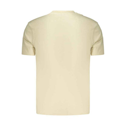 Beige Cotton Mens T-Shirt