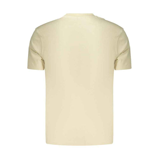 Beige Cotton Mens T-Shirt