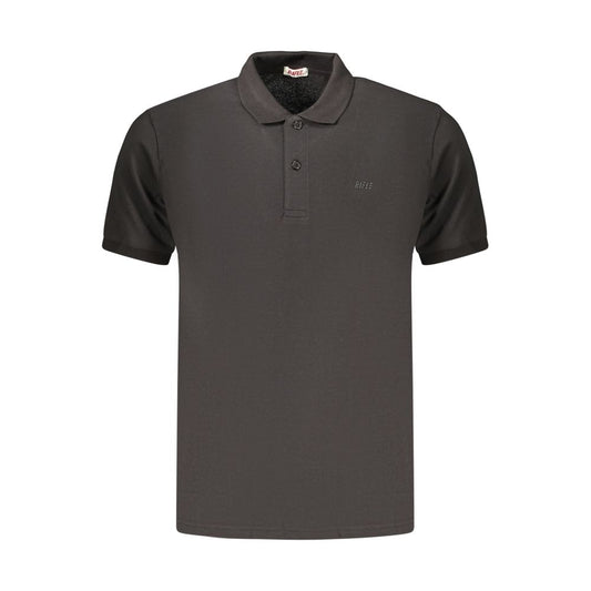 Black Cotton Men's Polo