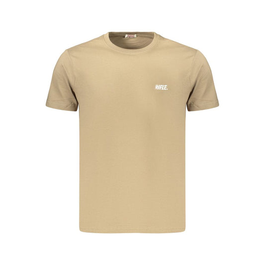 Brown Cotton Men's T-Shirt