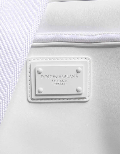 White Logo Plaque Crossbody Shoulder Borse Men Bag