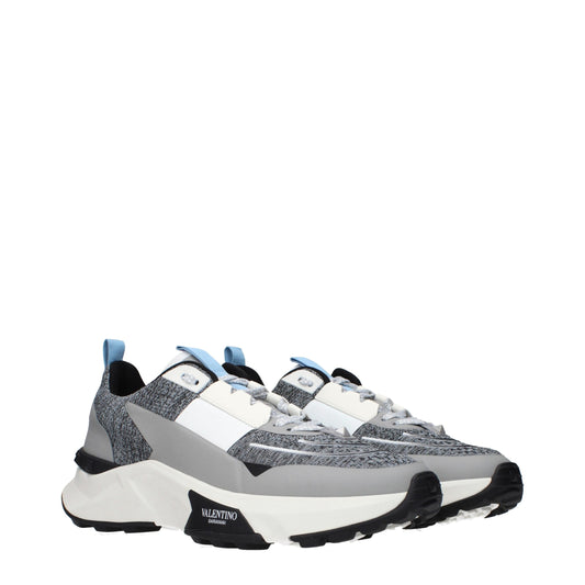 Gray Fabric Athletic Sneakers