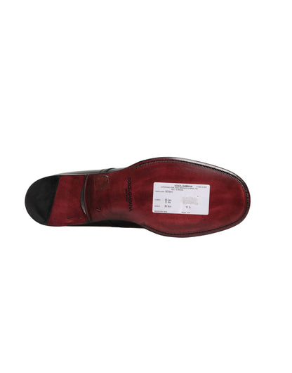 Black Calfskin Leather Derby Men Dress Shoes