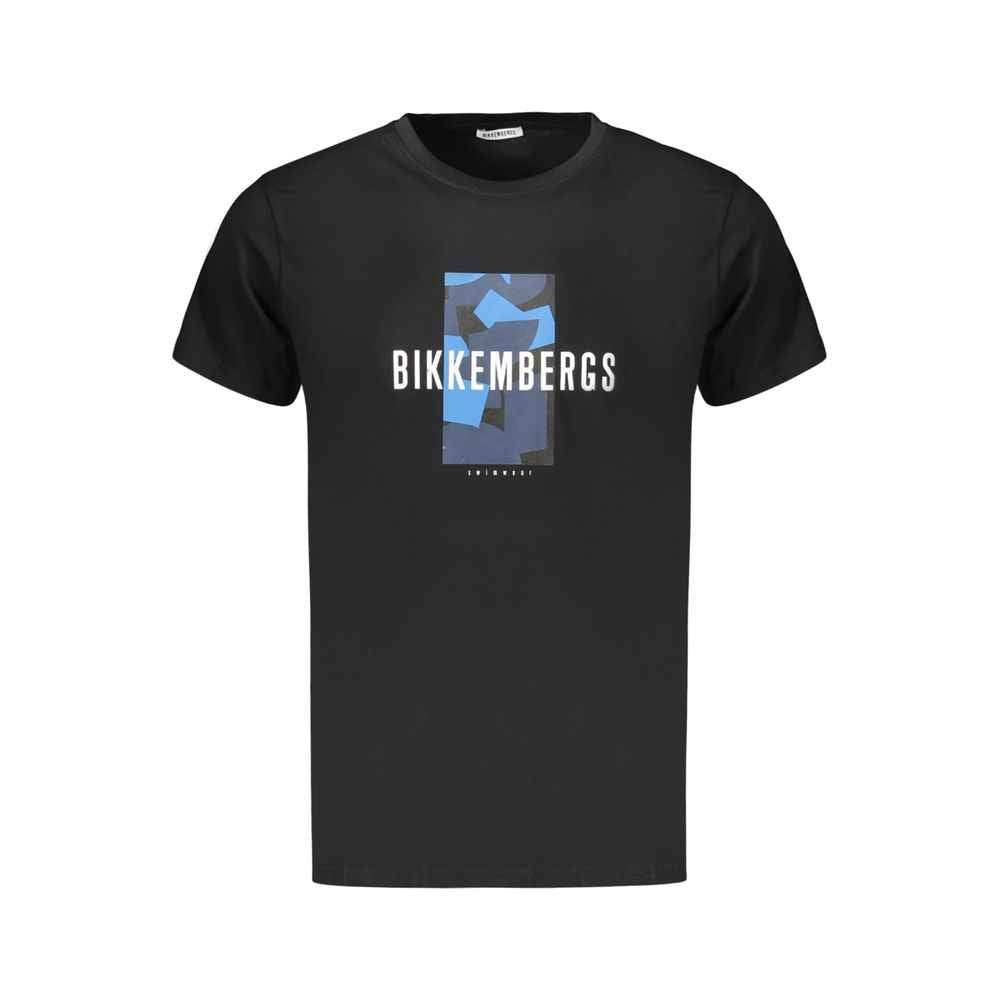 Black Cotton Men T-Shirt