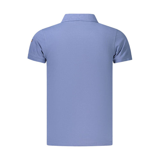 Blue Cotton Men's Polo Shirt