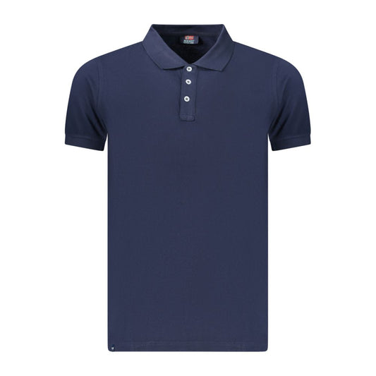 Blue Cotton Men's Polo