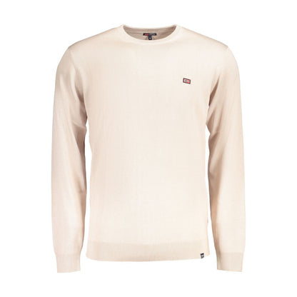 Beige Cotton Men's Sweater