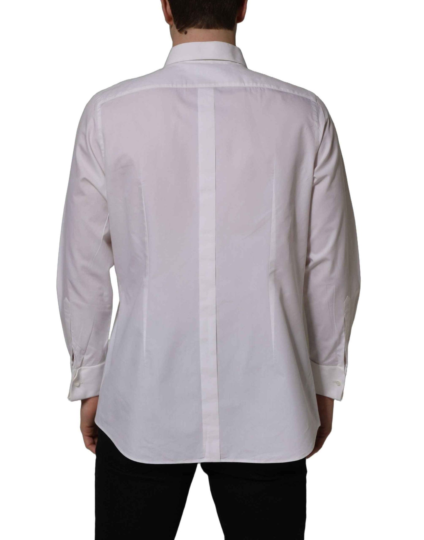 White Bib Cotton Poplin Dress Formal Shirt