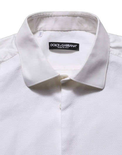 White Bib Cotton Poplin Dress Formal Shirt