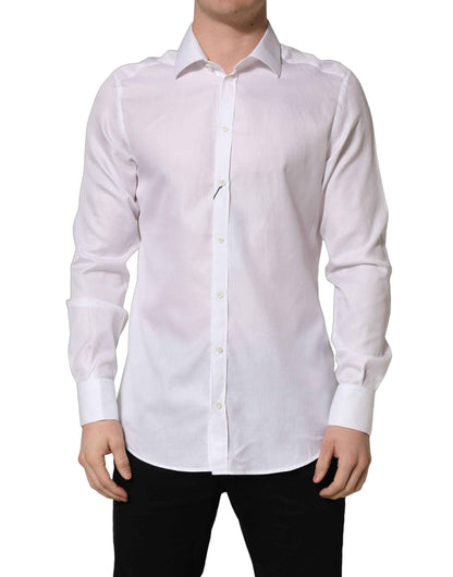 White Cotton Collared Dress Formal Men Shirt