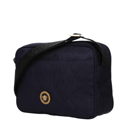 Blue Fabric Crossbody Bag