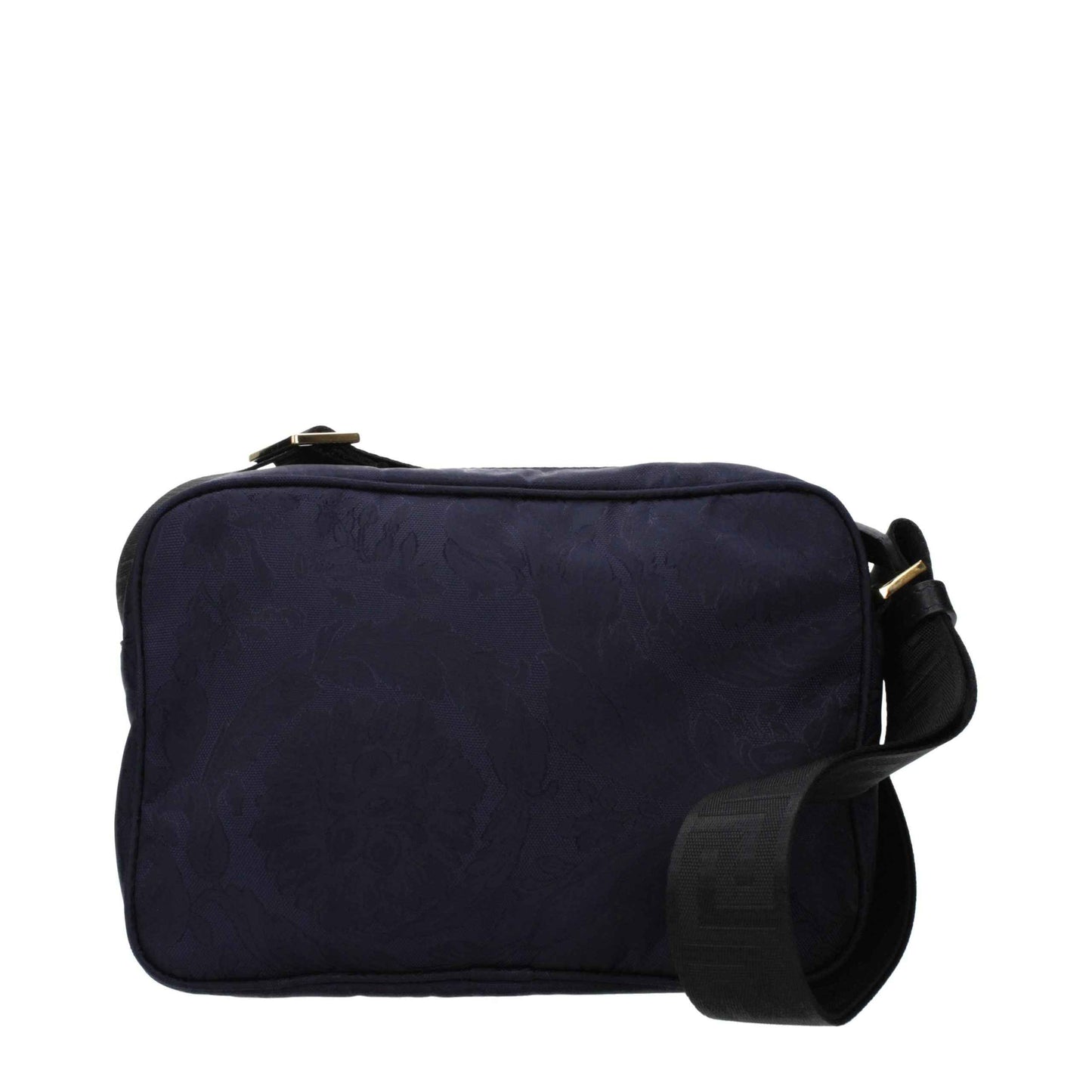 Blue Fabric Crossbody Bag