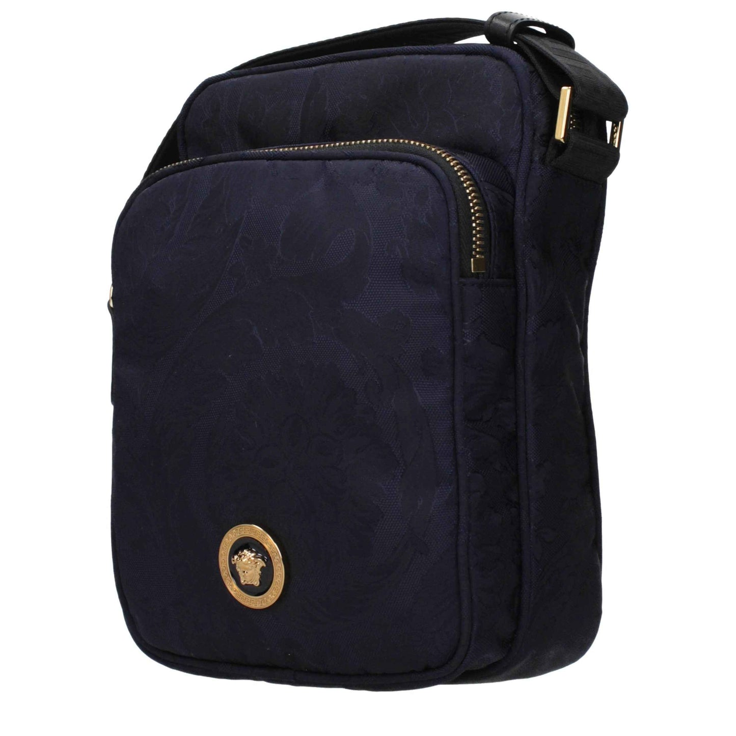 Blue Fabric Crossbody Bag