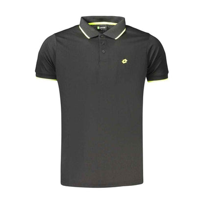 Black Polyester Men's Polo Shirt