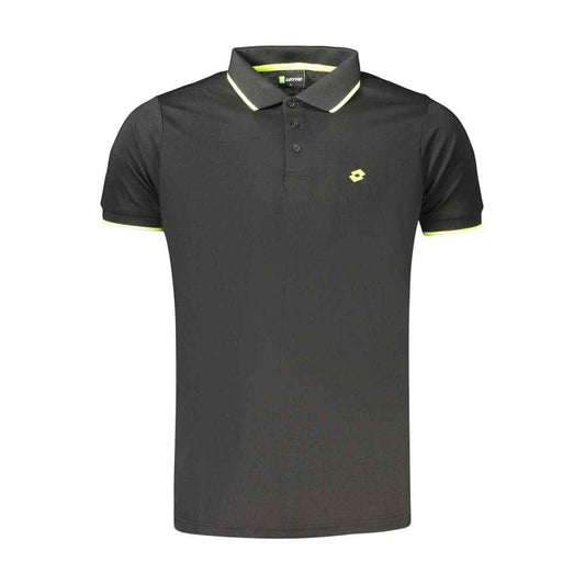 Black Polyester Men's Polo Shirt