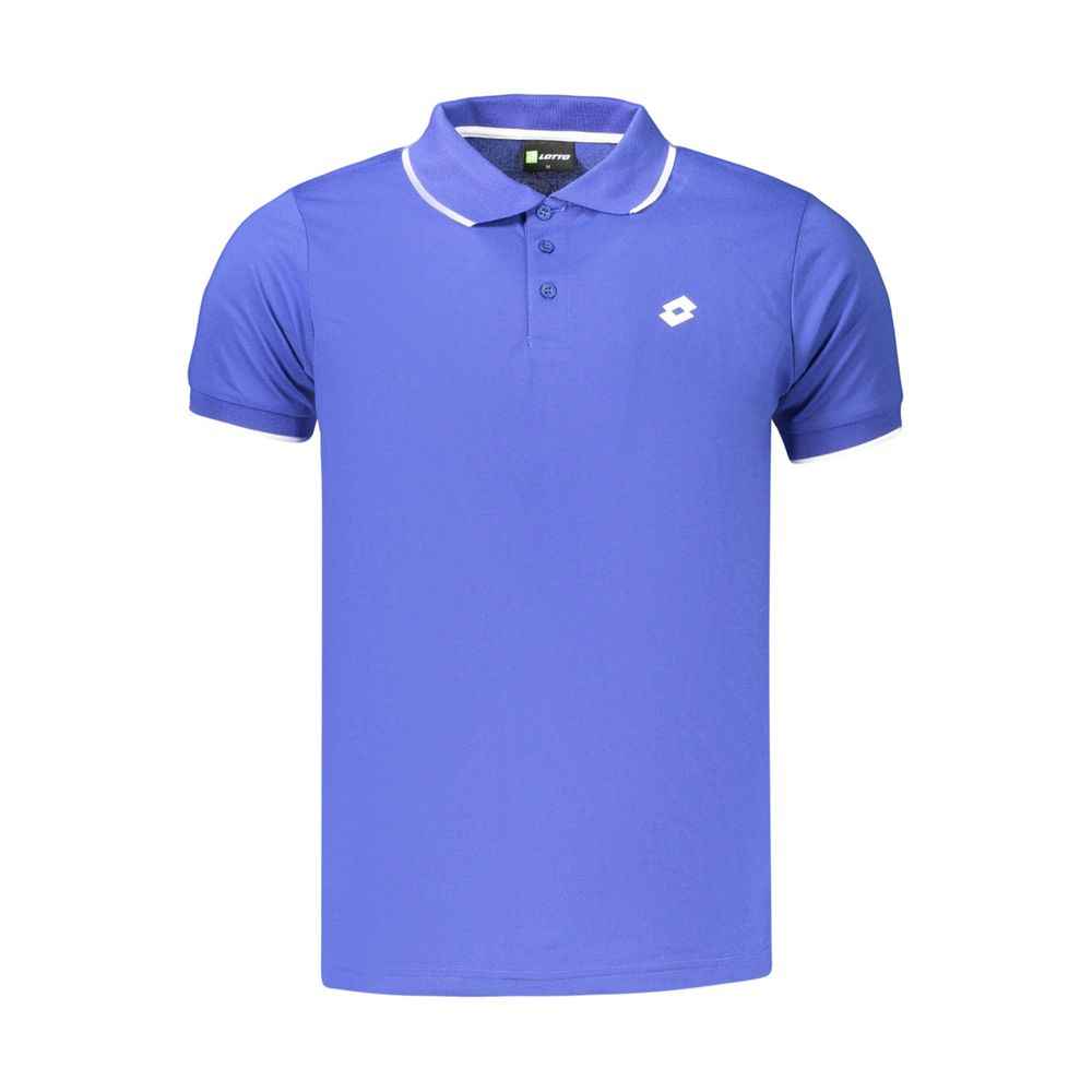 Blue Polyester Men's Polo Shirt