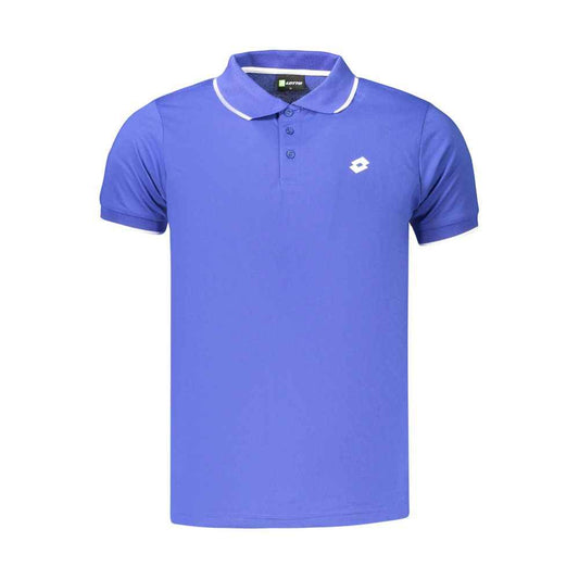 Blue Polyester Men's Polo Shirt