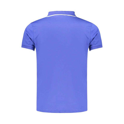 Blue Polyester Men's Polo Shirt