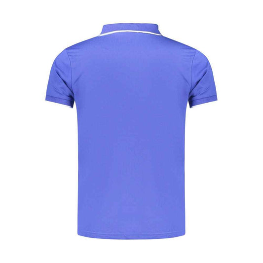 Blue Polyester Men's Polo Shirt