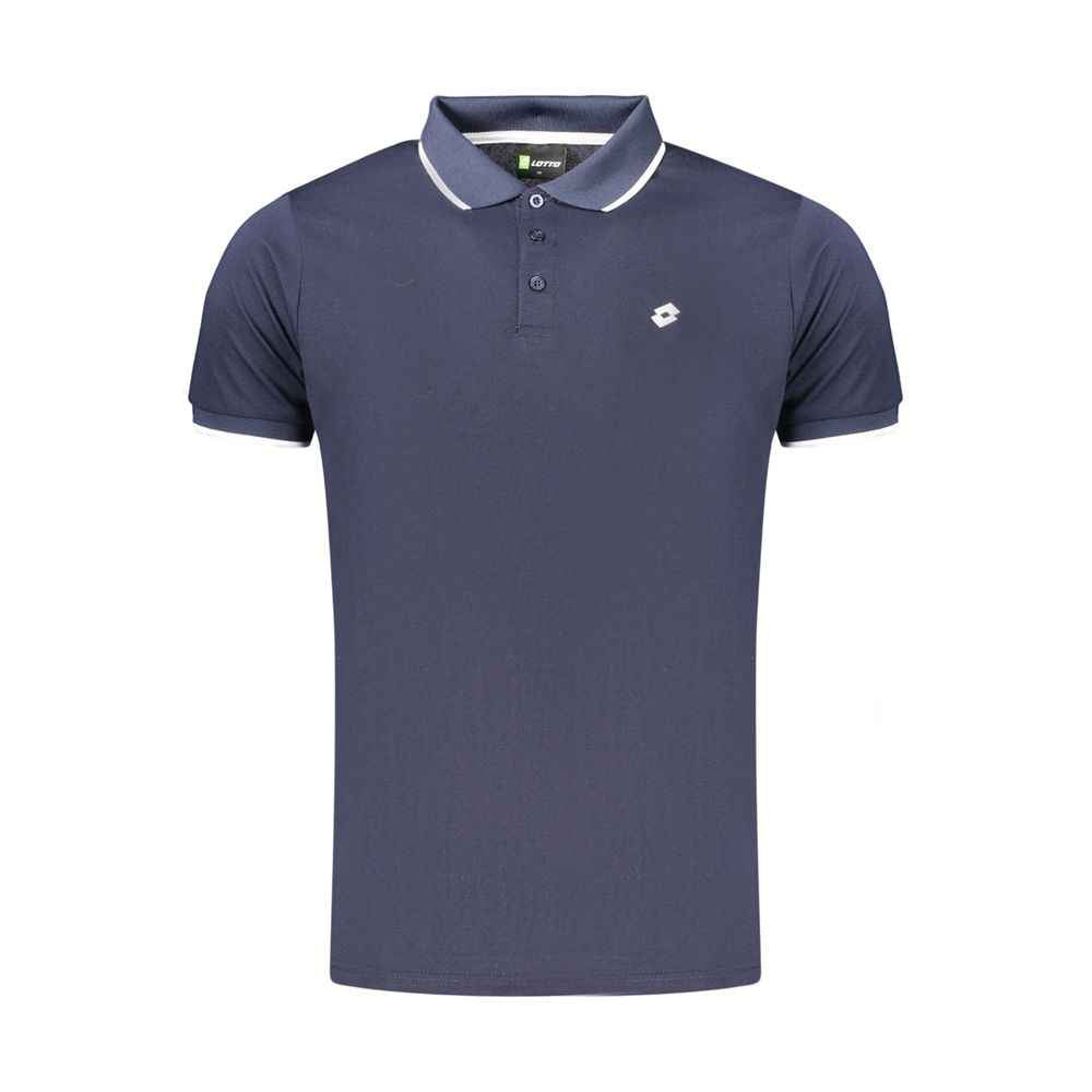 Blue Polyester Men's Polo Shirt