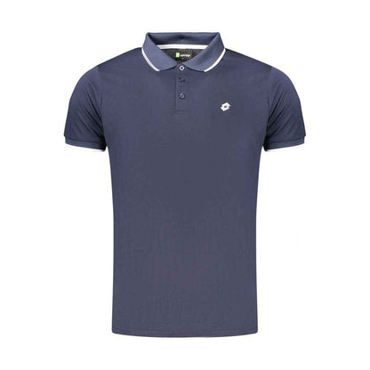 Blue Polyester Men's Polo Shirt