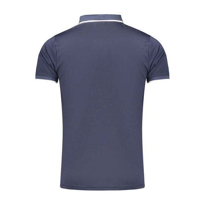 Blue Polyester Men's Polo Shirt