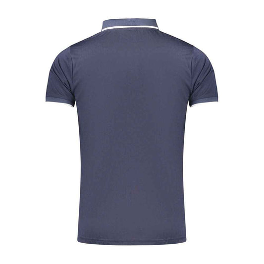 Blue Polyester Men's Polo Shirt