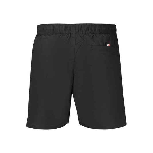 Black Polyester Men's Swimwear