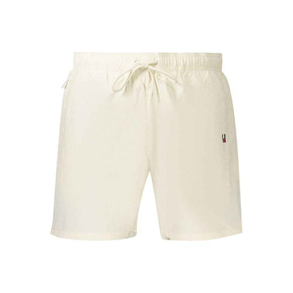 Beige Polyester Men's Short