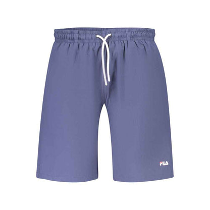 Blue Polyester Men's Swimwear