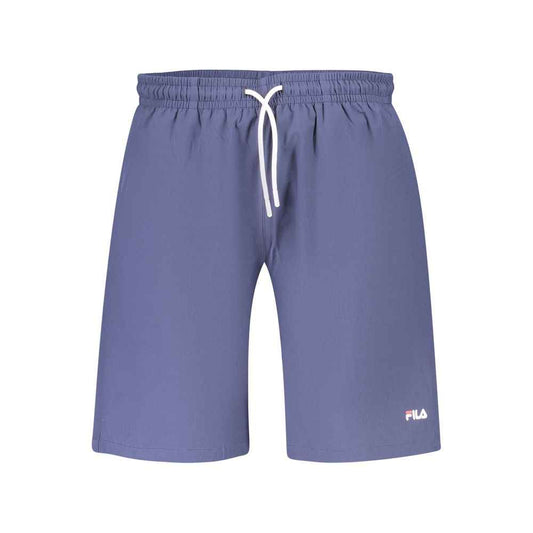 Blue Polyester Men's Swimwear
