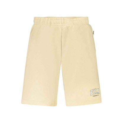 Beige Cotton Mens Short