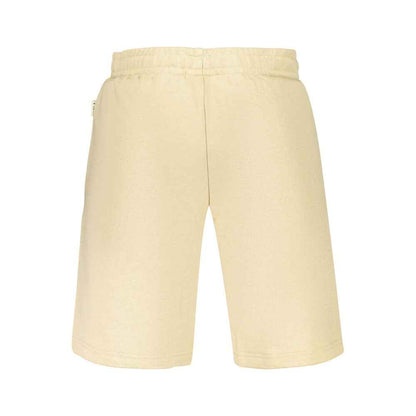 Beige Cotton Mens Short