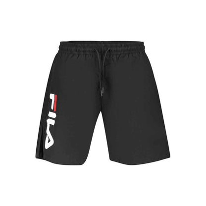 Black Polyester Men's Swimwear