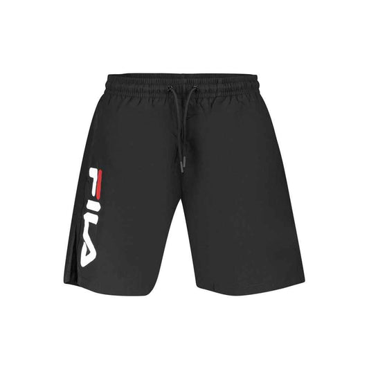 Black Polyester Men's Swimwear