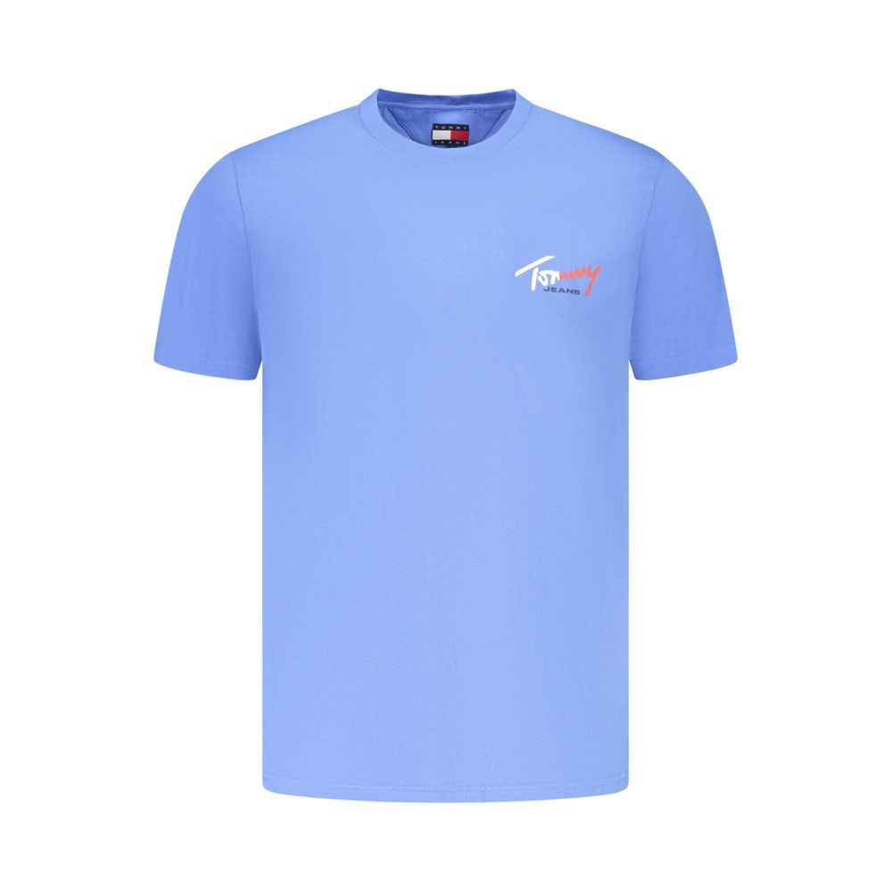 Azzurro Cotton Uomo T-Shirt