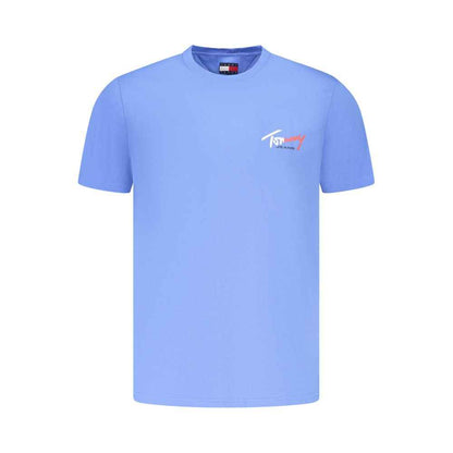 Azzurro Cotton Uomo T-Shirt