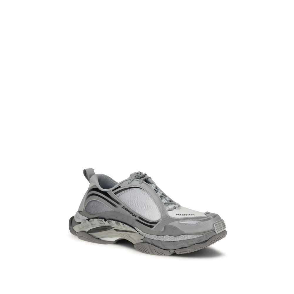 Gray Polyethylene Athletic Sneakers